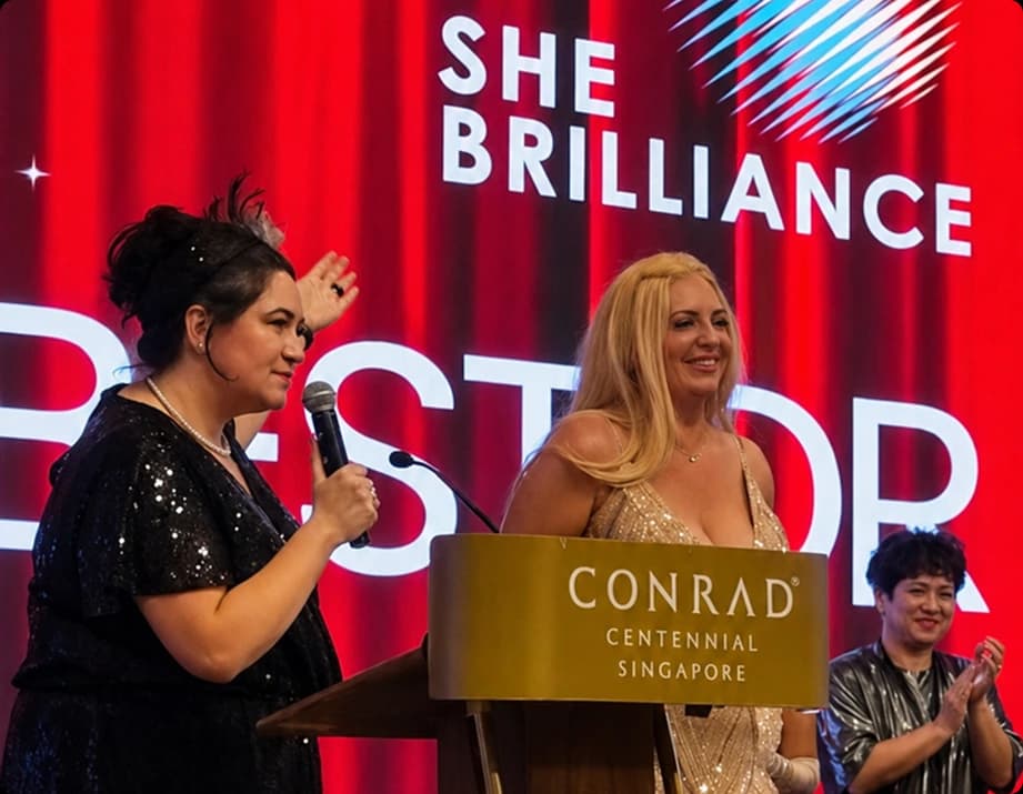 Suzanne Lilley at the She Brilliance Bestor awards in Singapore