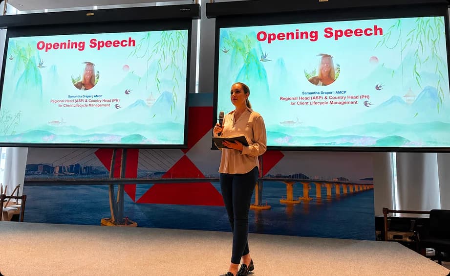 Suzanne Lilley delivering opening remarks