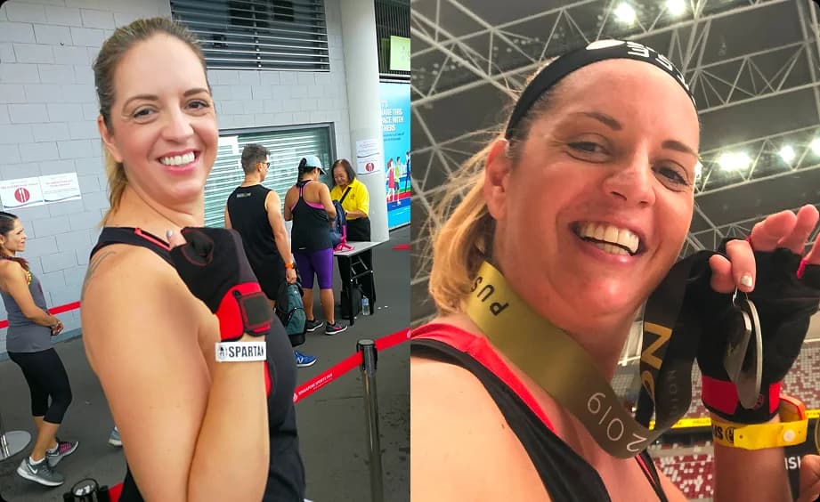 Suzanne Lilley during a Spartan challenge