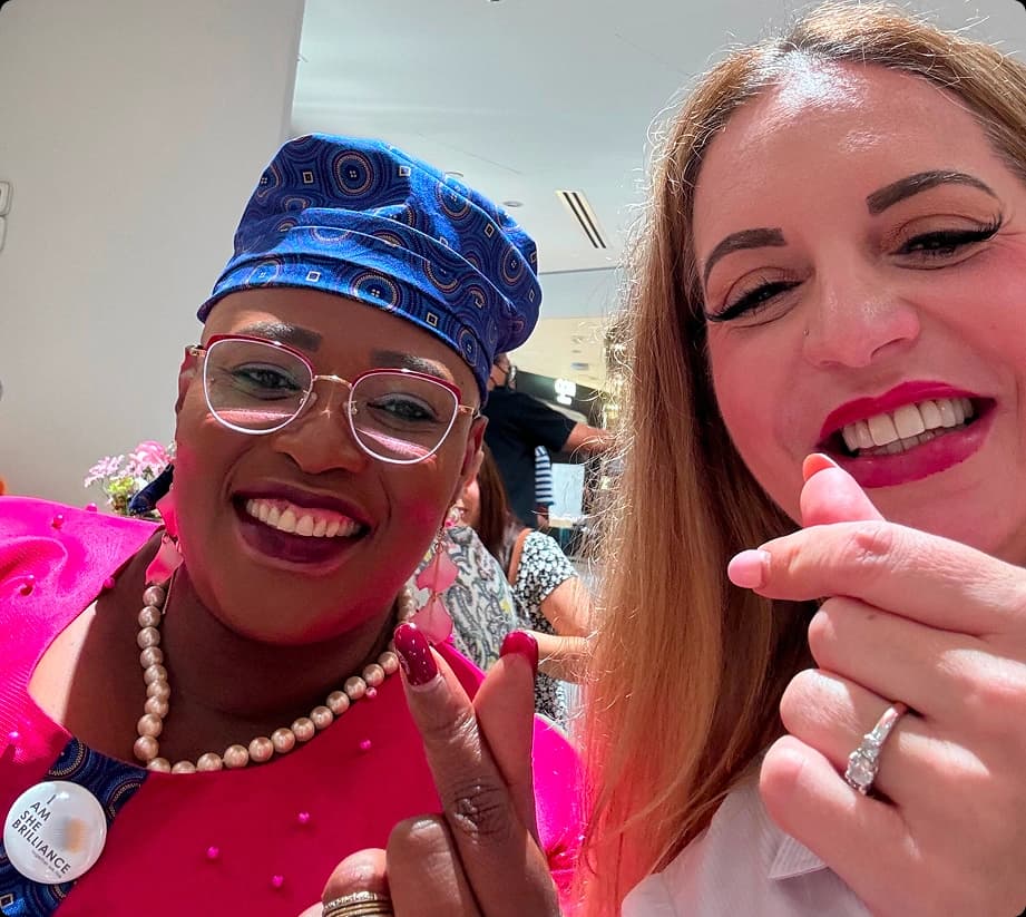 Suzanne Lilley with Charlotte Lobe at a She Brilliance gathering